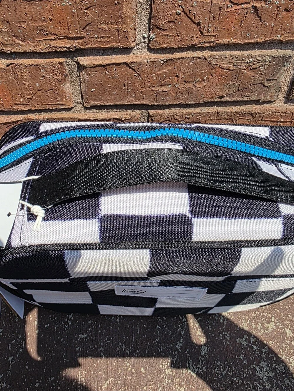 Herschel Supply Company Black and White Checkerboard Check This Surf Lunch Bag